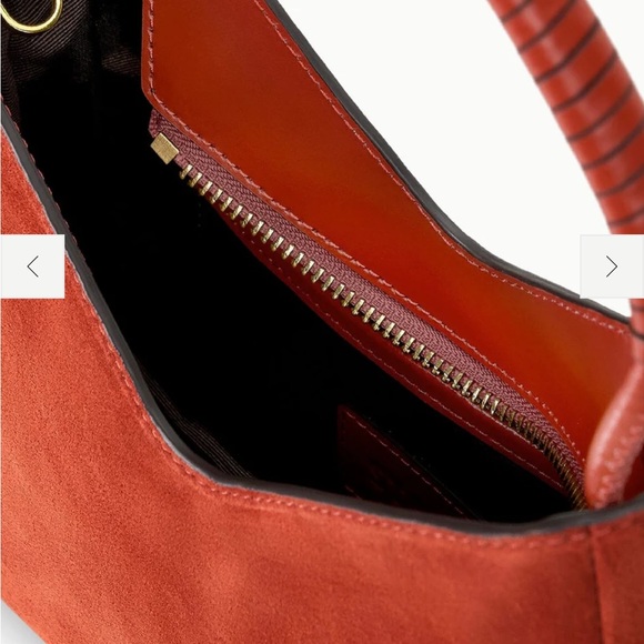 NWT STAUD Valerie Shoulder Bag, Auburn Suede - Picture 5 of 12